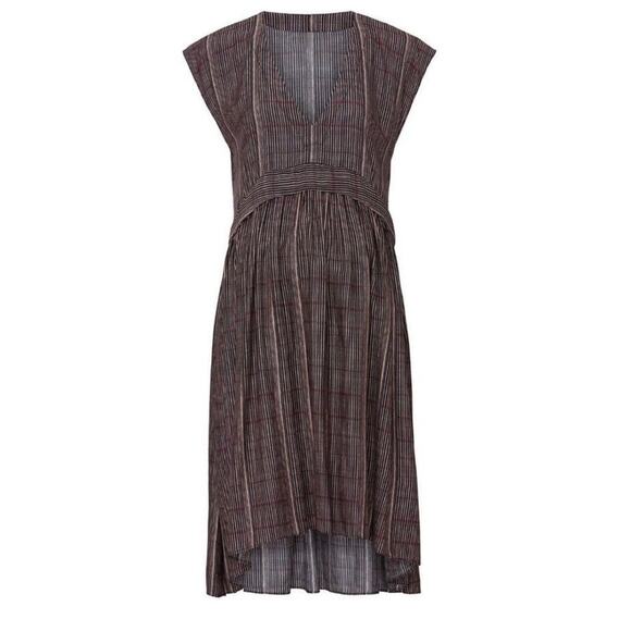 Rent the runway sz 0 Hatch Paulina maternity dress in brown diamond print geo - Picture 4 of 8